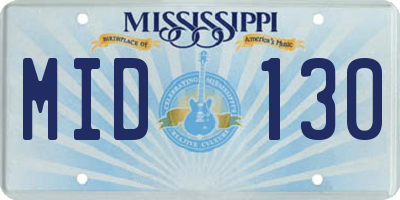 MS license plate MID130