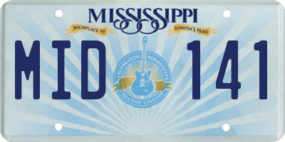 MS license plate MID141