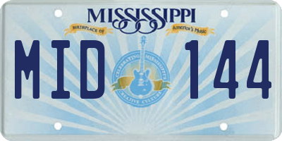 MS license plate MID144