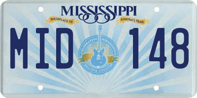 MS license plate MID148