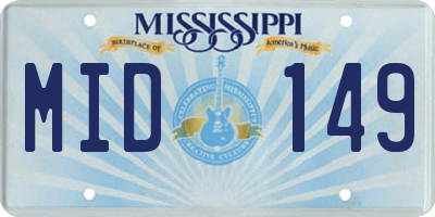 MS license plate MID149