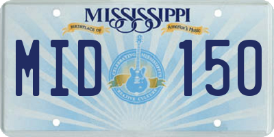 MS license plate MID150