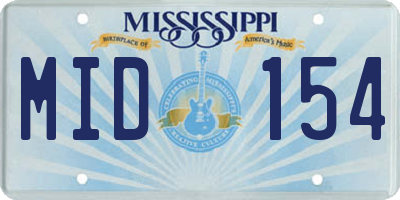 MS license plate MID154