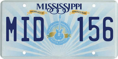 MS license plate MID156