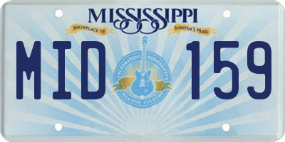 MS license plate MID159
