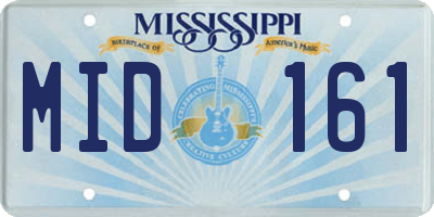 MS license plate MID161