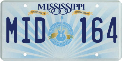 MS license plate MID164