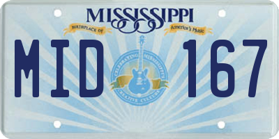 MS license plate MID167