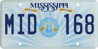 MS license plate MID168