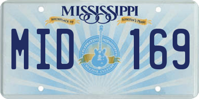 MS license plate MID169