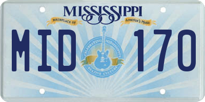 MS license plate MID170