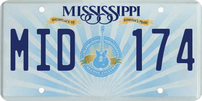 MS license plate MID174