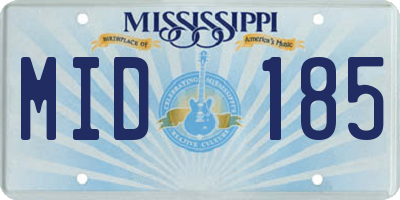 MS license plate MID185