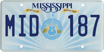 MS license plate MID187