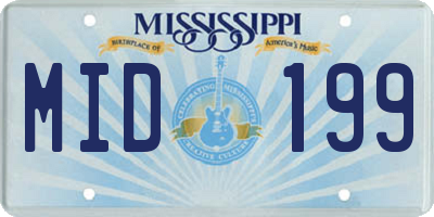 MS license plate MID199