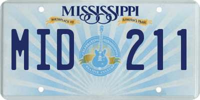 MS license plate MID211