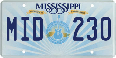 MS license plate MID230