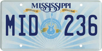 MS license plate MID236