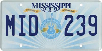 MS license plate MID239