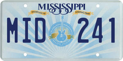 MS license plate MID241