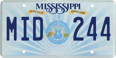 MS license plate MID244