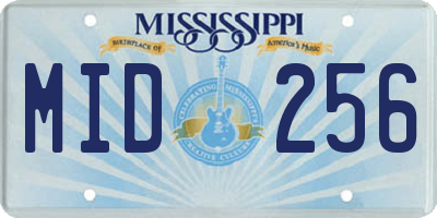 MS license plate MID256