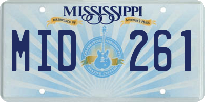 MS license plate MID261