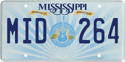 MS license plate MID264
