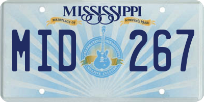 MS license plate MID267