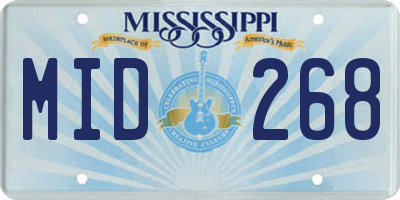 MS license plate MID268