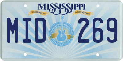 MS license plate MID269