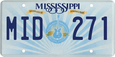 MS license plate MID271