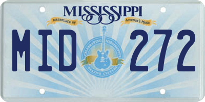 MS license plate MID272