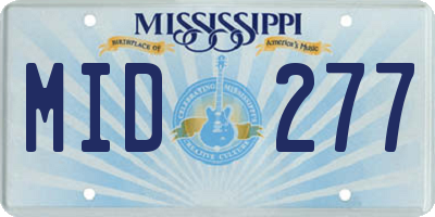 MS license plate MID277