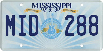 MS license plate MID288