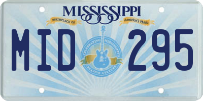 MS license plate MID295