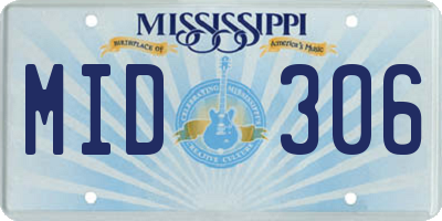 MS license plate MID306