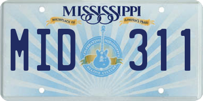 MS license plate MID311