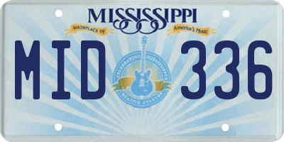 MS license plate MID336