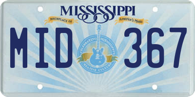 MS license plate MID367