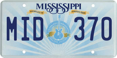 MS license plate MID370