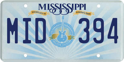 MS license plate MID394