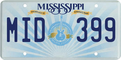 MS license plate MID399