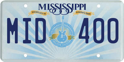 MS license plate MID400
