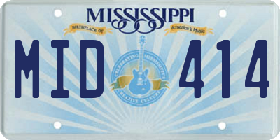 MS license plate MID414