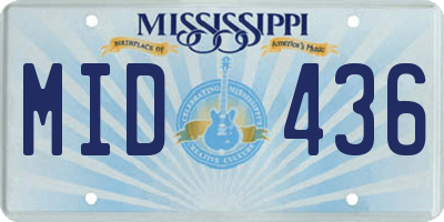 MS license plate MID436