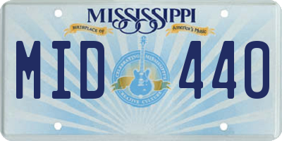 MS license plate MID440