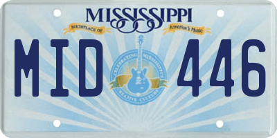 MS license plate MID446