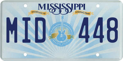 MS license plate MID448