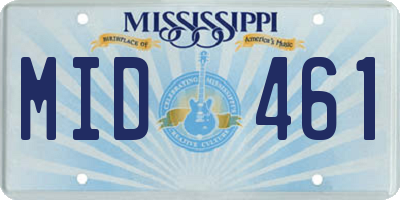 MS license plate MID461
